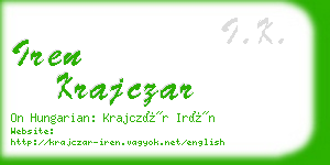 iren krajczar business card